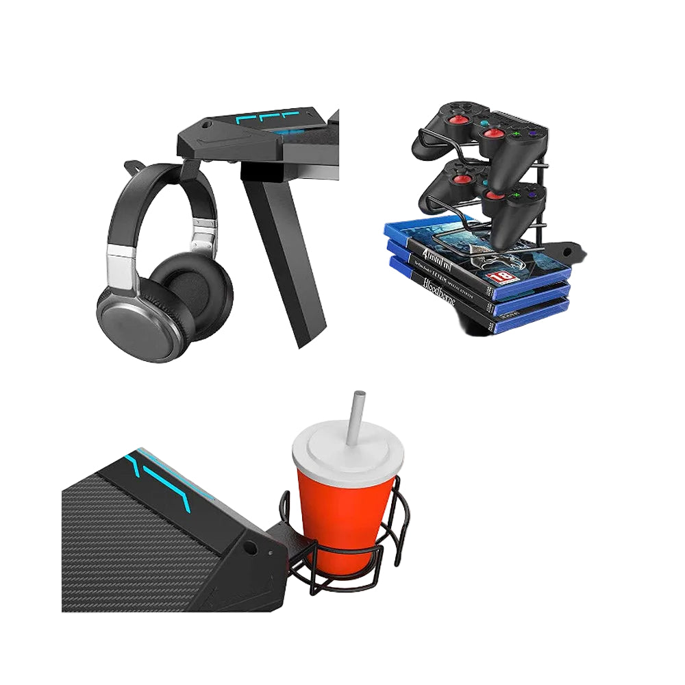 Eureka Ergonomic Gamer's Gear Rack Bundle - Cup Holder, Headset Hook ...